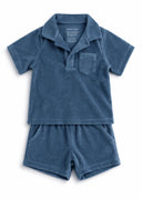 The Harbor Slate Terry Set featuring ultra-soft terry fabric that’s breathable and cozy.