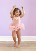 The Ballet Slipper Willa Tutu. The easy pull-on design makes getting ready a breeze, and once they put it on, they won’t want to take it off.