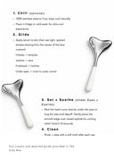 The Cloé Cryo featuring glide:Start at the center of the face and glide outward and upward:.