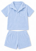 The Sea Mist Terry Set featuring ultra-soft terry fabric that’s breathable and cozy.