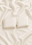 100% Pure Organic Ivory Mulberry Silk Contoured Sleep Mask with Quiet Velcro Closure