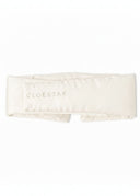 100% Pure Organic Ivory Mulberry Silk Contoured Sleep Mask with Quiet Velcro Closure featuring 100% Pure Organic Mulberry Silk – Ultra-soft, breathable, and gentle on skin.