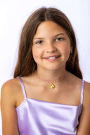 The Dusty Mauve Chloe Choker made with 18k White Clover Plated Charm, fashionable, safe and waterproof free of BPA, PFAs, Phthalates, Nickel, Lead, Cadmium, and Formaldehyde, available at Cloéstar store