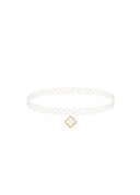 The Clear Chloe Choker with 18K Gold Plated Charm