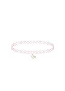 The Dusty Mauve Chloe Choker with 18K Gold Plated Charm