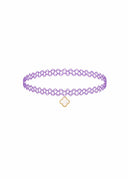 The Violet Chloe Choker with 18K Gold Plated Charm