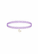The Violet Chloe Choker with 18K Gold Plated Charm