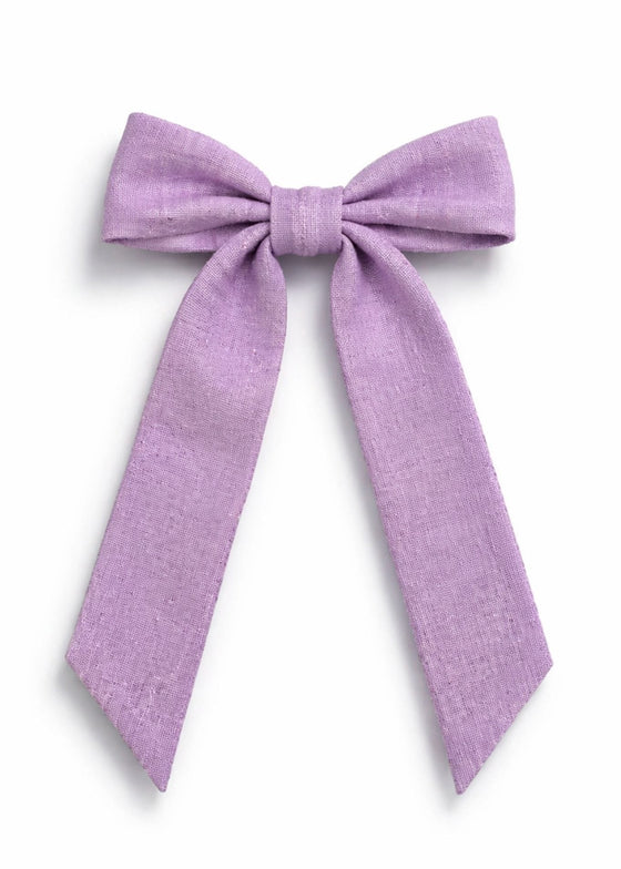 The Lilac Petal Cece Linen Bow