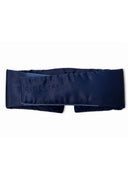 100% Pure Organic Navy Mulberry Silk Contoured Sleep Mask with Quiet Velcro Closure featuring gentle on Skin and Hair– Reduces friction and prevents creases.