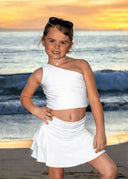 The Blanc Harper Top featuring ultra-stretchy, quick-dry performance fabric.
