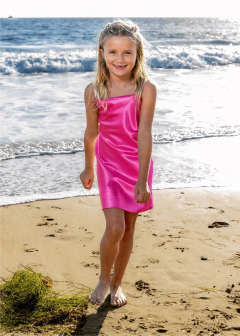 The Bright Pink Slip Dress