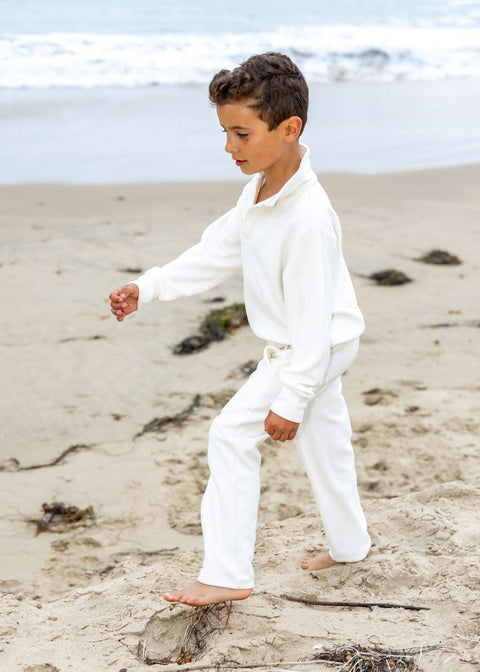 The Cloud White Andrew Collared Pullover
