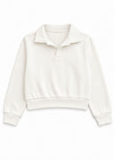 The Cloud White Andrew Collared Pullover featuring effortless comfort with a refined, everyday feel.