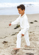 The Cloud White Grayson Pant in a soft, warm white with effortless everyday ease.