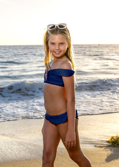 The Côte Navy Josie Bikini Top