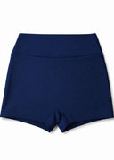 The Côte Navy London Short featuring high-rise fit with full coverage.