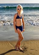 The Côte Navy Scottie Bikini Top