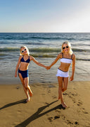 The Côte Navy Scottie Bikini Top