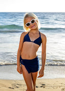 The Côte Navy Scottie Bikini Top