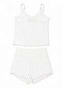 The Ivory Ayla Set in a soft, warm ivory with timeless, easy elegance.