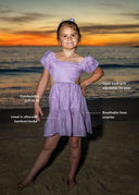 The Lilac Petal Naomi Dress featuring made for sunshine, twirls, and everything in between.