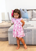 The Pink Blossom Lara Dress featuring playful, pretty, and incredibly soft.